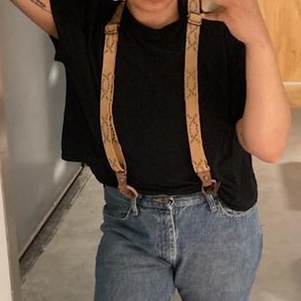 Free People | Suri Suspenders Studded Toffee NWT - Picture 6 of 7